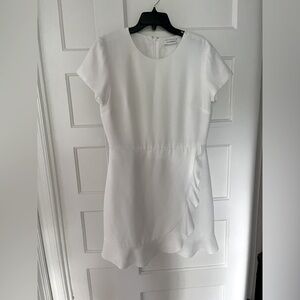 White Club Monaco Ruffle Detail Dress